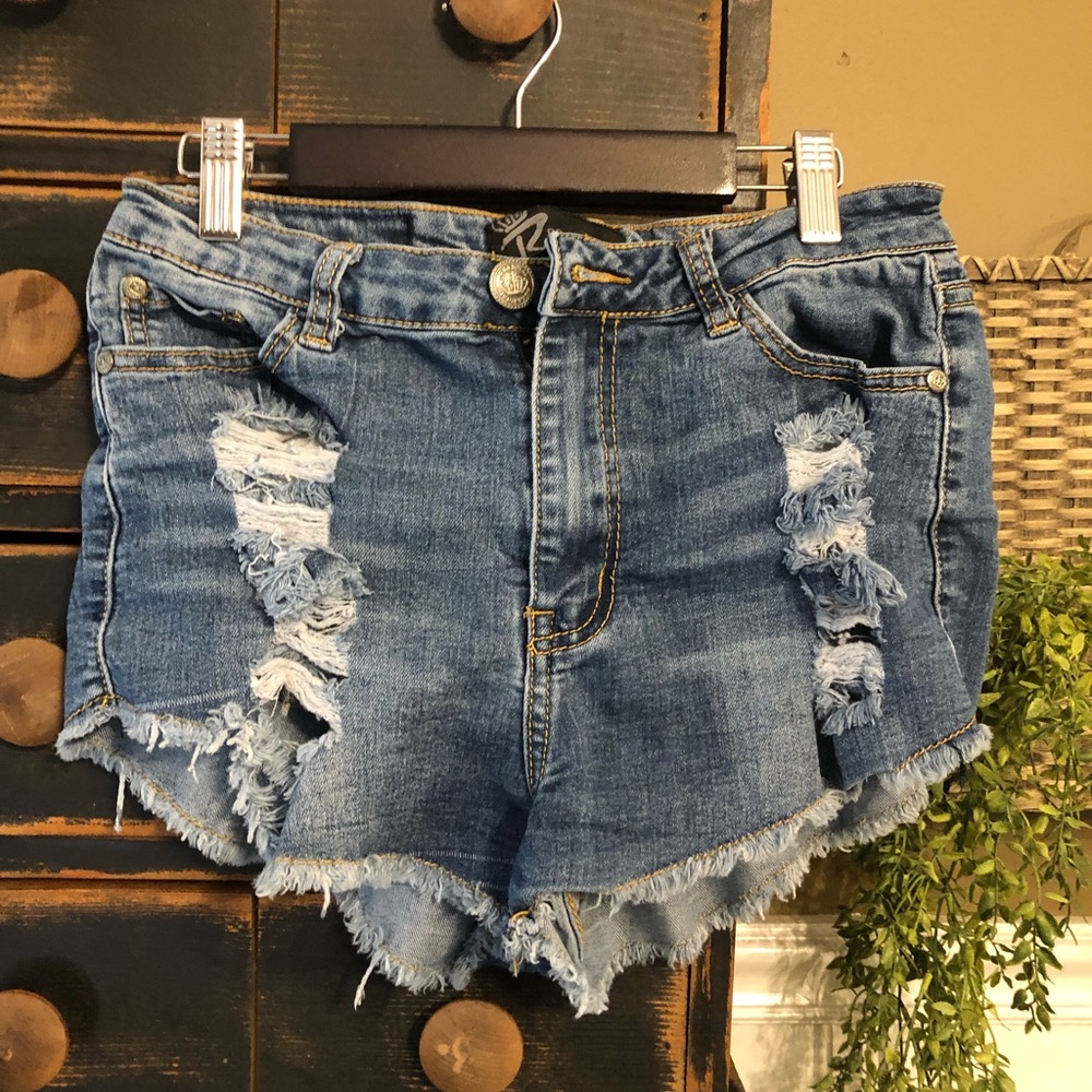 Rock and Royal distressed denim shorts
